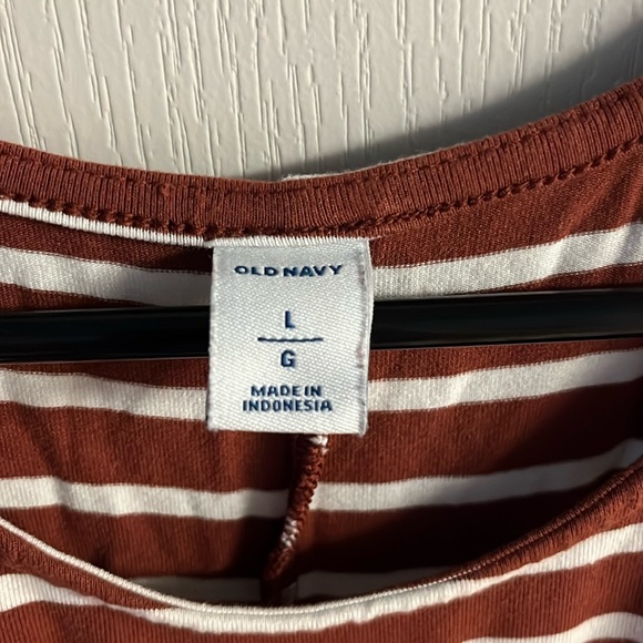 Old Navy brown and white stripper dress size Large - Picture 2 of 2